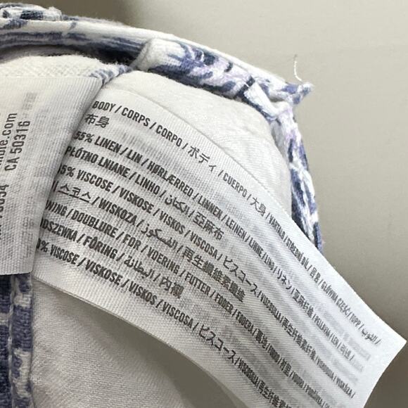 ABERCROMBIE & FITCH Tropical Palm Tailored Wide Leg Linen Pant Size S {3N1} - Picture 6 of 6